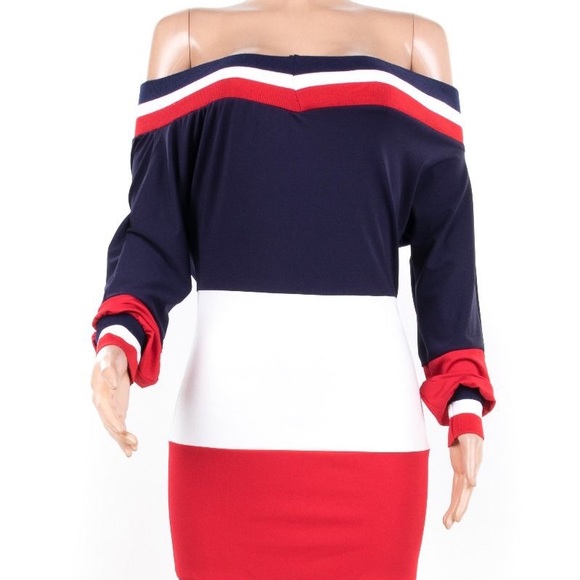 Patchwork Long Sleeve Dress - Picture 4 of 5